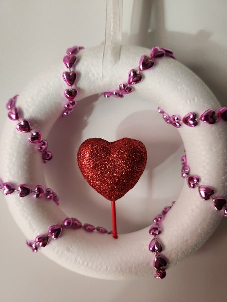 Glitter Red heart center
